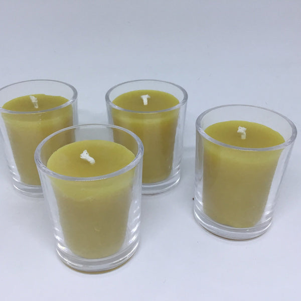 Bees Wax Votives in Glass - Hikari Candles 