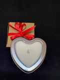 Tin Candle Heart Shape - with Pure Essential Oils - Hikari Candles 